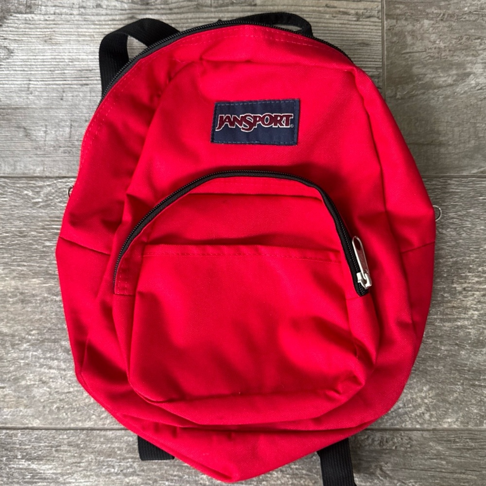 RARE Vintage JANSPORT MINI Red Backpack Bag Tote Purse Excellent!